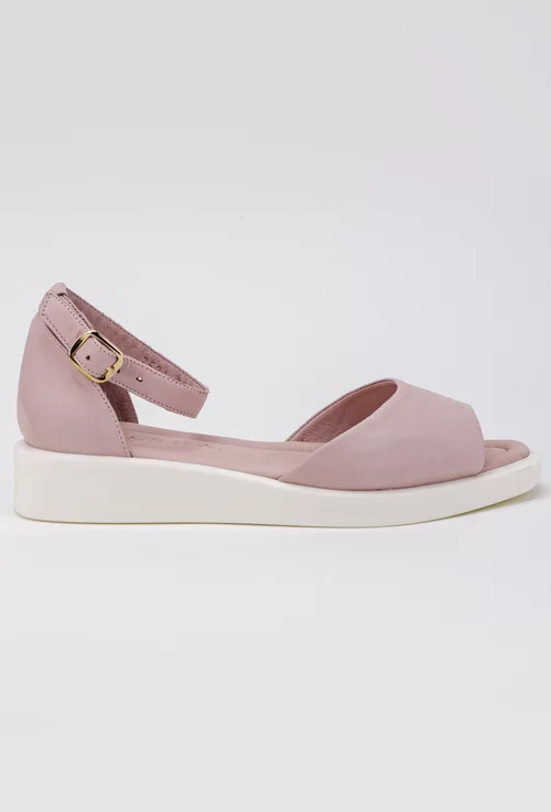 Sandale din piele culoarea roz cu talpa confortabila
