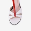 Sandale bleumarin cu rosu si alb din piele naturala Blanchett