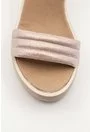 Sandale din piele naturala nuanta roz sidefat cu talpa ortopedica