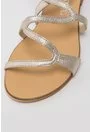 Sandale auriu metalizat din piele naturala Sabrina