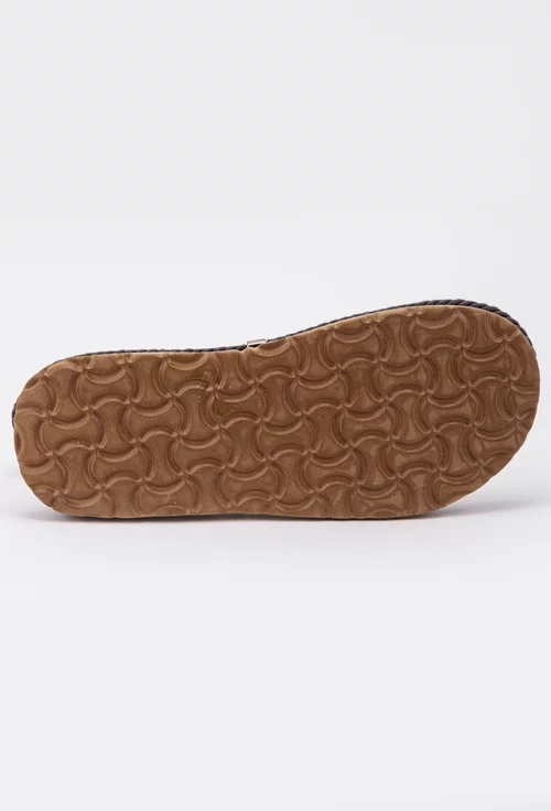 Sandale gri din sfoara model nod