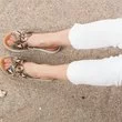 Sandale maro cu negru din piele naturala Ambroise
