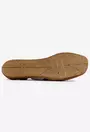 Sandale maro din piele cu elastic lat