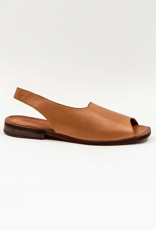 Sandale maro din piele naturala