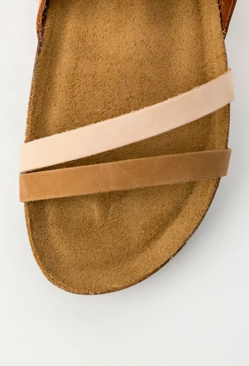 Sandale maro din piele naturala Arleen