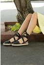 Sandale negre din piele naturala Lexy