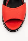 Sandale rosii din piele naturala nuanta negru