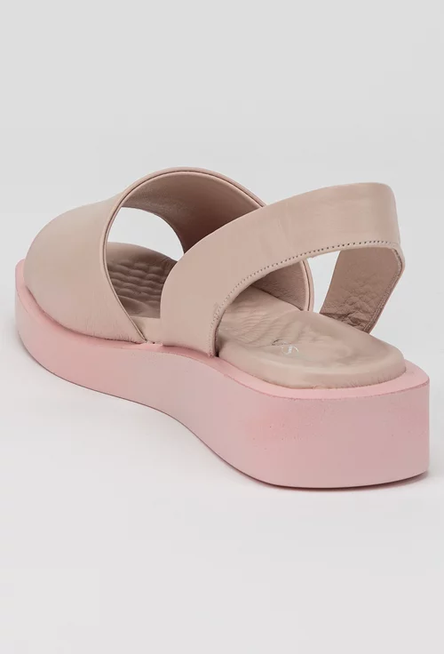 Sandale roz pal din piele naturala box