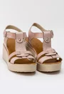 Sandale roz pal din piele naturala cu platforma Mayra
