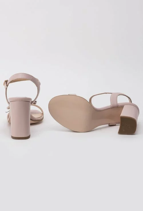 Sandale roz pudra din piele naturala Elif