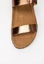 Sandale tip papuc din piele naturala nuanta bronz Lami