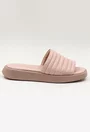Sandale tip papuci nuanta roz pal din piele naturala
