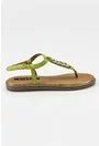 Sandale verzi din piele naturala cu detaliu lant