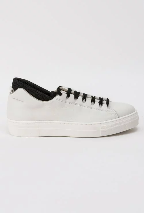 Sneakers S-Karp alb cu negru din piele naturala Ago