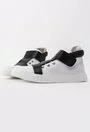 Sneakers S-Karp alb cu negru din piele naturala Arina
