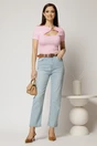 Blugi dama albastri mom fit casual, 3, dyfashion.ro