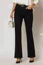 Blugi dama negri cu croi larg si curea, 1, dyfashion.ro