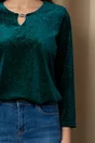 Bluza Adela verde cu fir lurex