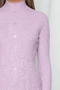 Bluza Adina lila cu nasturi decorativi