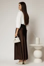 Bluza alba cu guler rotund si snur la gat, 2, dyfashion.ro
