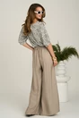 Bluza alba cu imprimeu negru lejera din viscoza, 2, dyfashion.ro