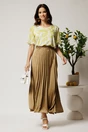 Bluza alba cu imprimeuri verde lime din lycra si maneci din voal, 3, dyfashion.ro