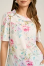 Bluza alba din viscoza lejera cu flori colorate, 2, dyfashion.ro