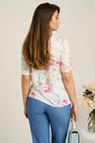 Bluza alba din viscoza lejera cu flori colorate, 3, dyfashion.ro