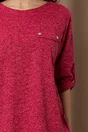 Bluza Alinca rosie cu maneci reglabile