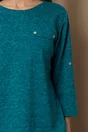 Bluza Alinca verde cu maneci reglabile