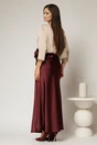 Bluza bej cu nasturi decorativi si guler rotund incretit, 2, dyfashion.ro