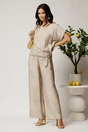 Bluza bej din viscoza cu croi lejer si nod la baza, 3, dyfashion.ro
