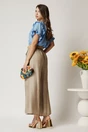 Bluza bleu din rayon cu croi drept si volane la maneci, 2, dyfashion.ro