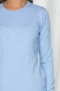 Bluza Carina bleu casual din tricot