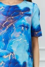 Bluza Carla albastra cu imprimeu marble