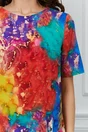 Bluza Carla cu imprimeu watercolor colorat