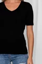 Bluza Cary neagra din tricot reiat