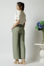 Bluza casual din viscoza alba cu benzi aurii si nasturi pe maneci
