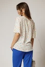 Bluza casual din viscoza ivoar cu picatele colorate si croi lejer, 2, dyfashion.ro