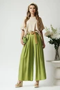 Bluza casual oversize din viscoza bej cu maneca scurta