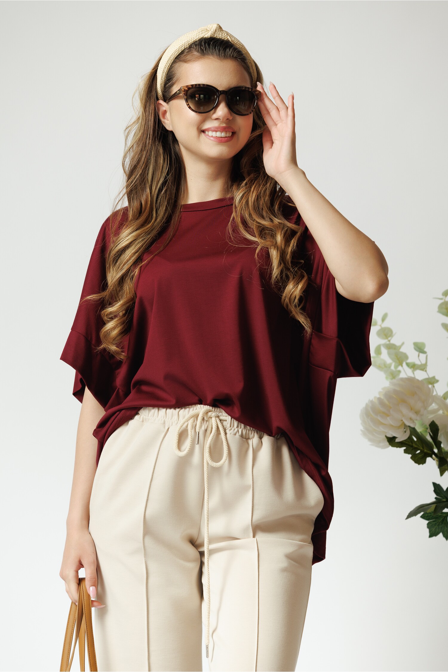 Nou Bluza casual oversize din viscoza…
