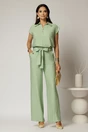 Bluza casual verde fistic din rayon cu croi lejer si decolteu, 3, dyfashion.ro