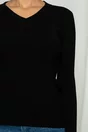 Bluza Clara neagra din tricot reiat