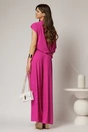 Bluza dama fucsia cu croi lejer si brosa fixa la decolteu, 2, dyfashion.ro