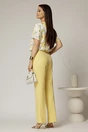 Bluza dama ivoar cu imprimeu galben si maneci scurte, 2, dyfashion.ro
