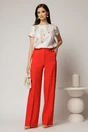 Bluza dama ivoar cu imprimeuri florale corai cu adaos de viscoza, 3, dyfashion.ro
