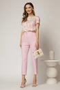 Bluza dama ivoar cu imprimeuri roz cu adaos de viscoza, 3, dyfashion.ro