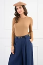 Bluza din tricot maro camel, 1, dyfashion.ro