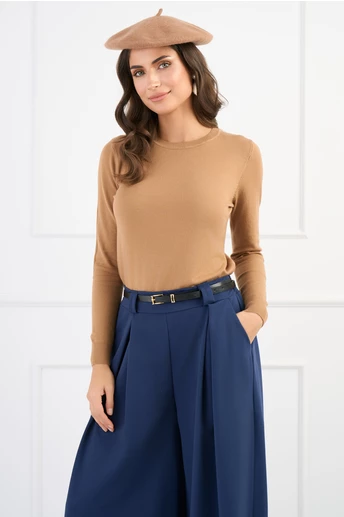 Bluza din tricot maro camel