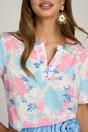 Bluza din viscoza cu flori roz si bleu lejera, 3, dyfashion.ro